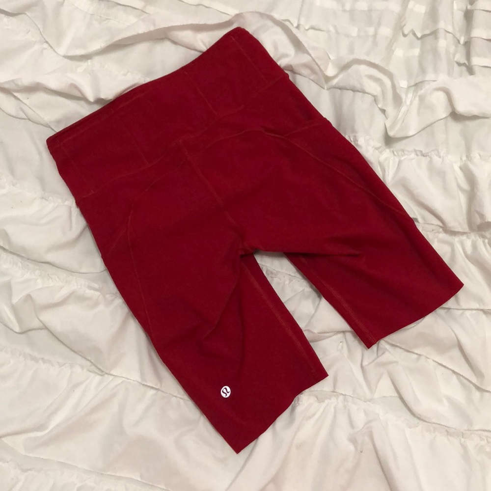 Lululemon Fast and Free 10” Shorts in Dark Red